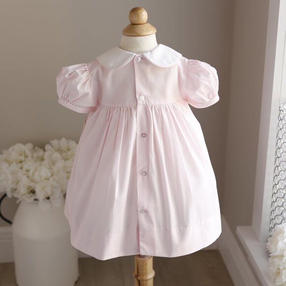 Rare Pink Smocked Traditional Heirloom Dress Boutique Spring Portrait 18 Months - Picture 4 of 5